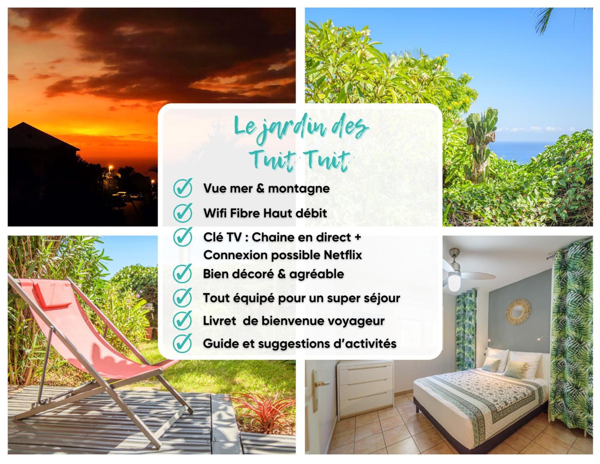 Le Jardin Des Tuit Tuit * Vue Mer * Cozy Saint-Leu Εξωτερικό φωτογραφία